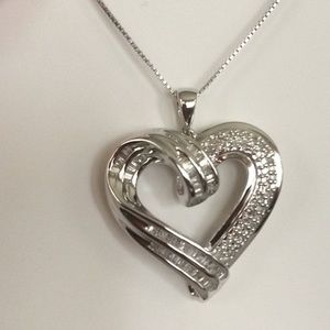 Sterling Silver Heart Pendant Necklace